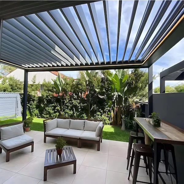 pérgola lamas orientables