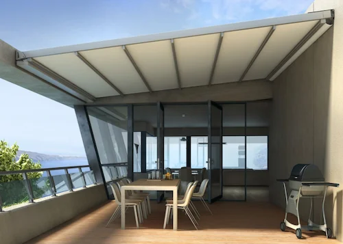 pérgola lona interior